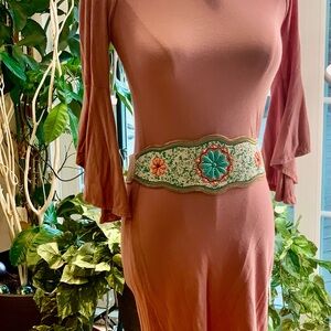 Pink Mini Dress flutter sleeves